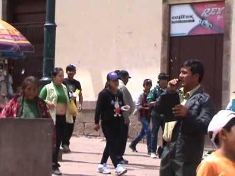 Cusco, Peru – Open-air preaching,