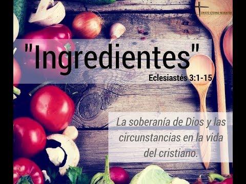 Ingredientes, una mirada a Eclesiastés 3 –  Eleazar Seguel